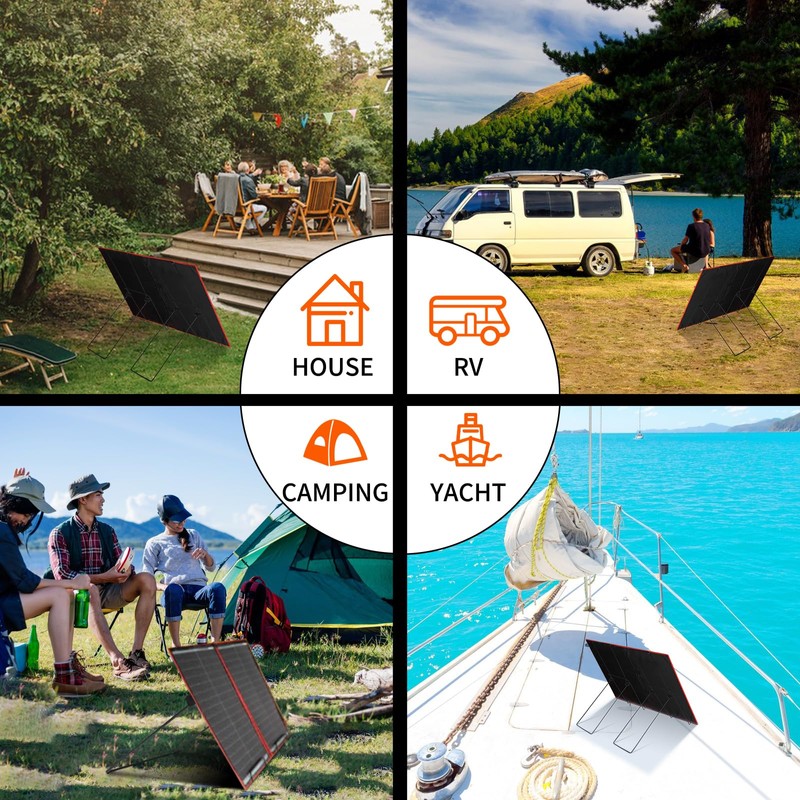 KishYa 2 Pack Solar Panel Stand, Folding Solar Panel Stand,