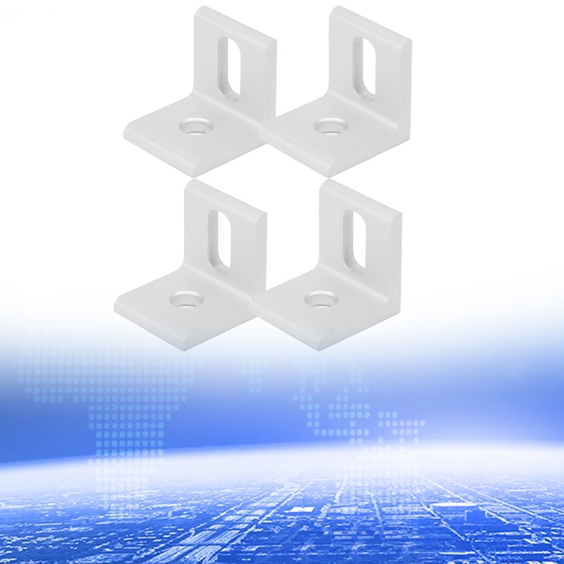 10Pcs Right Angle Corner Bracket 90° Aluminum L Shaped Fixed