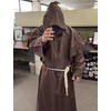 Medieval Renaissance Monk Friar Priest Wizard Cloak Hooded Robe Cosplay