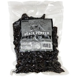 Buffalo Bills 16oz Premium Black Pepper Beef Jerky Pieces (smoked beef jerky in random size pieces)