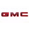Auto Front & Rear GMC Gloss Red Black OVERLAY Emblem