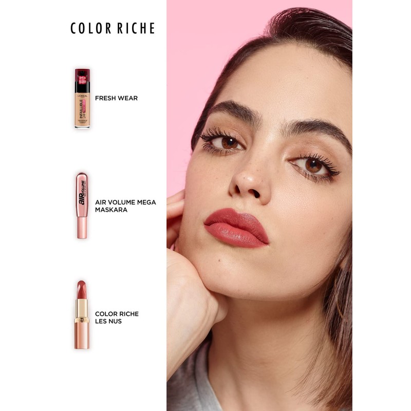 L'Oréal Paris Color Riche Satin Smooth Lipstick, Moisturising Pure Pigment