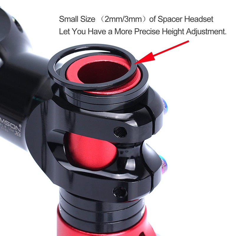 PLATTBK Bicycle Stem Spacer 1 1/8 with Headset Cap Ahead