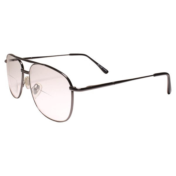 Classic Retro Gunmetal Aviator Spring Hinge Temple Bifocal 2.75 Reading