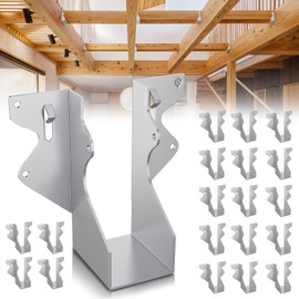 20 Pcs 2x4 Joist Hangers for Wood,20 Gauge Metal Face Mount Joist Hanger, Lu24 Joist Hangers Galvanized, Hurricane Ties for Rafter, Rafter Brackets 2x4 for Deck,Floor,Roof Overhang and Ceiling Joist