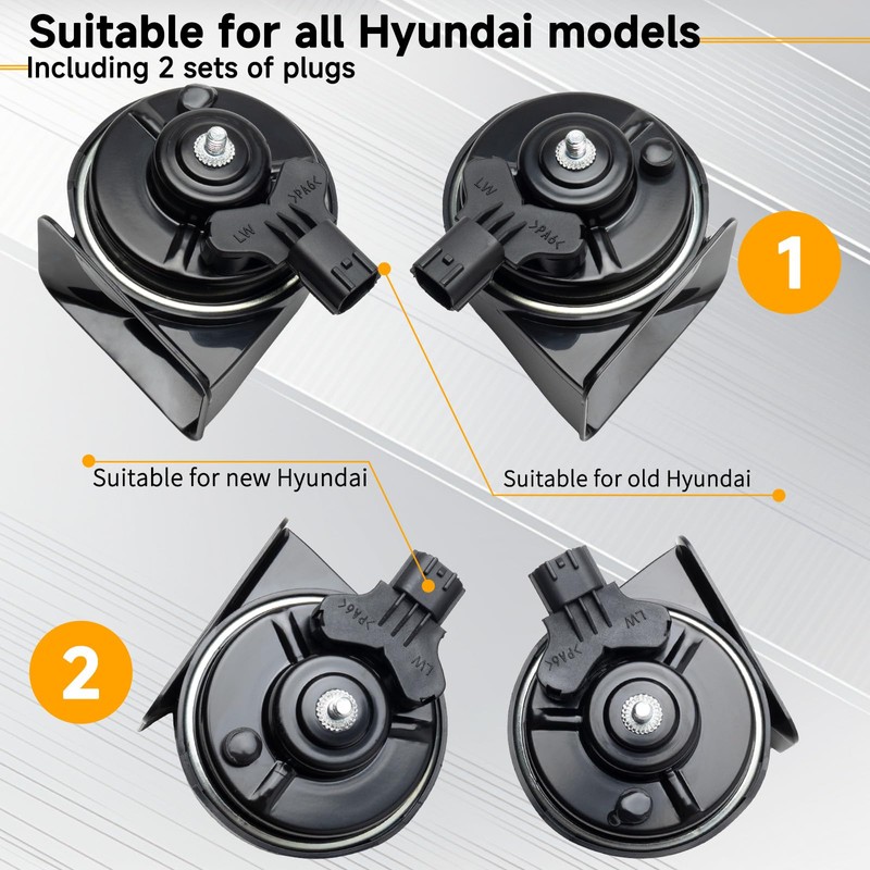 FARBIN Car Horn Compatible with Hyundai/Kia. 12V Waterproof Auto Horn