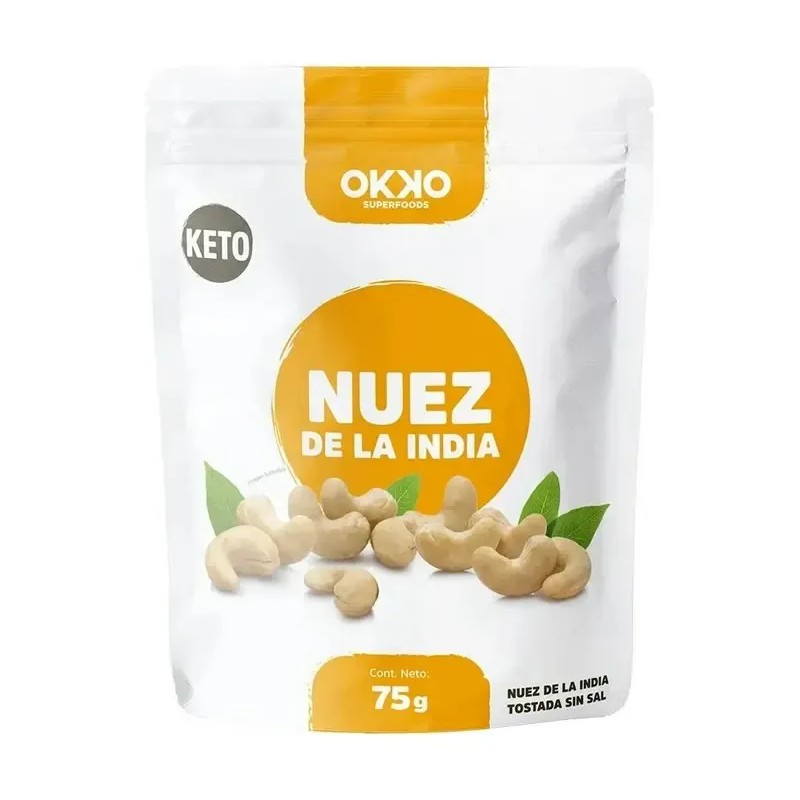 Nuez India Tostada Sin Sal Snack Keto 75 Gr
