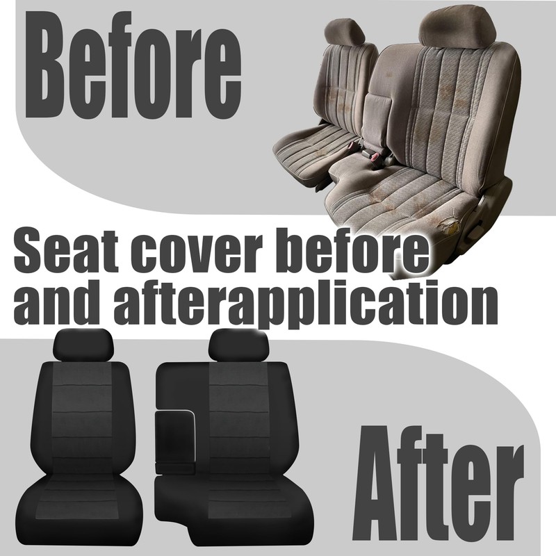 Fioqe Front 60/40 Bench Seat Covers for Toyota Tacoma 1995