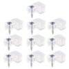 10pcs Glass Retainer Clips with Screws, Cabinet & Storm Door
