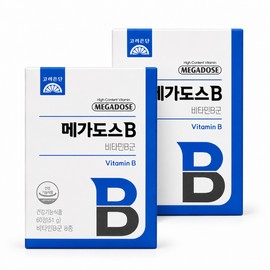 Goryeo Eundan Korea Eundan Megadose B Vitamin B Complex 60 tablets, 2 units, 4 month supply, Haru Commerce / 고려은단 메가도스B 비타민B 컴플렉스 60정 2개 4개월분 하루커머스