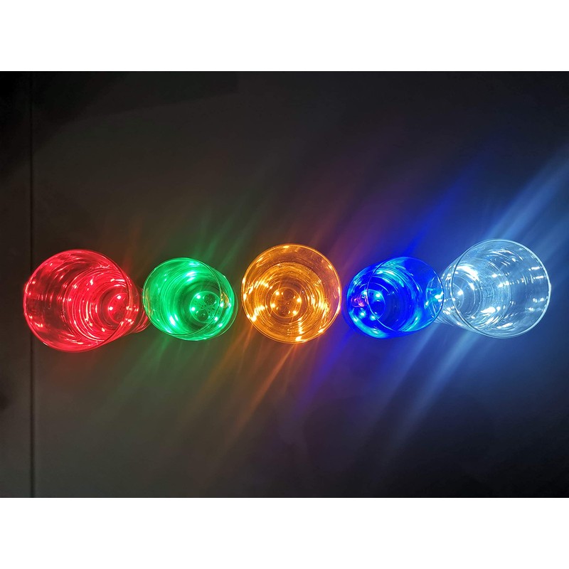 LED Coasters 12-Pack, 7 Colour Settings, Light Up Coasters for