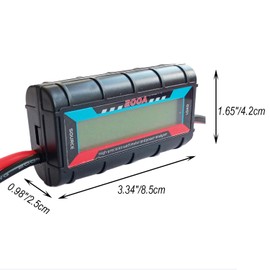 Proshopping 200A RC Watt Meter, High Precision Power Analyzer, DC 0-60V Volt Amp Watt Checker Tester, with Digital Yellow LCD Screen- for Voltage, Current, Power, Charge and Energy Measurement