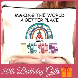 30th Birthday Gifts for Women, 30th Birthday Decorations Makeup Bags for Her, 30th 1995 Year Old Cosmetic Bags for Mum, Wife, Sister, Bestie, Best Friend, Travel Toiletry Bag