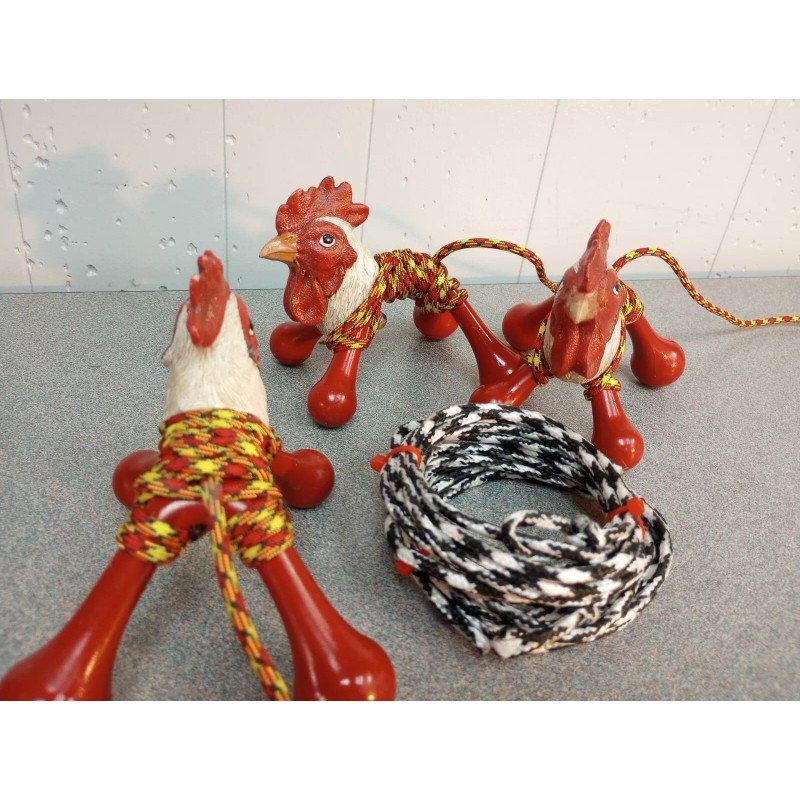 ROOSTER CROWS MICRO Chicken Roping Dummy w/ 2-Chicken Ropes Roping