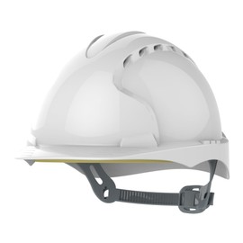 JSP EVO2 Safety Helmet with Slip Ratchet - White - Vented (JSP AJF030-000-100), One Size