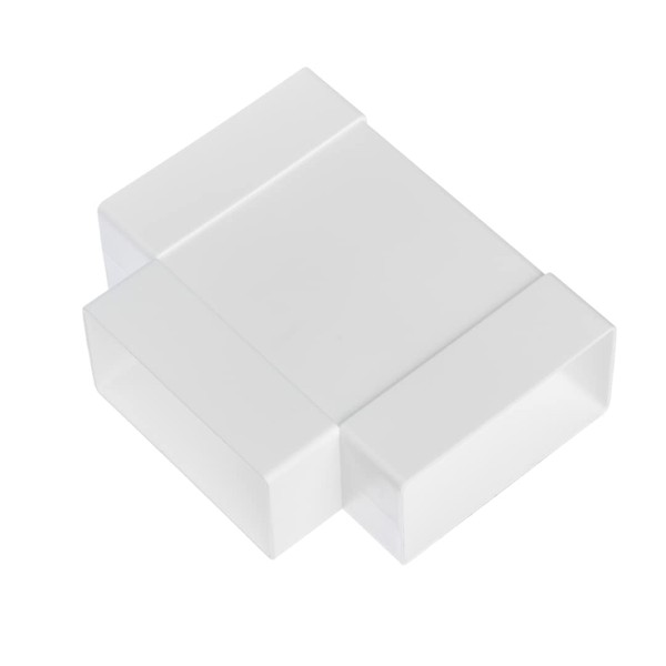 110x55mm T-Piece Duct Connector - Rectangular Flat PVC Ducting