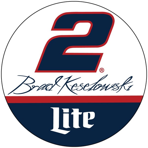 R and R Imports Brad Keselowski Number 2 Nascar 4 Inch Round Magnet
