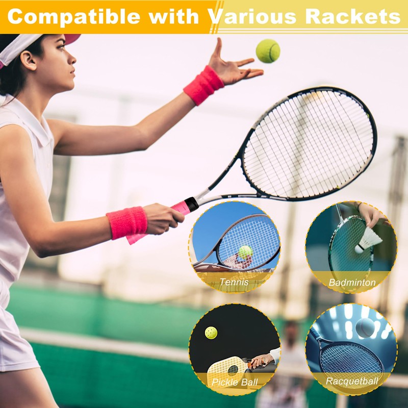 Zhaoyao 20 Pcs Tennis Racket Grip Tape Set – Anti