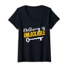 Womens Locksmith Nothing Is Unlockable Pick Tools V-Neck T-Shirt