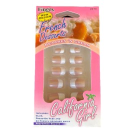 Fing'rs Fing’rs California Girl French Dessert press on Nails 24 piece Peaches N Cream