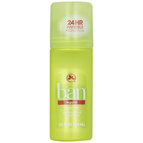Ban Roll-On Antiperspirant Deodorant, Regular, 3.5 oz