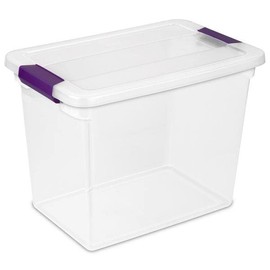 Clear View Latch Storage Box, 27-Qts.