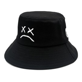 Bucket Hat Unisex Simple Caps Hip Hop Gorros Men Women Cap Beach Fishing Sunhat (US, Alpha, One Size, Black1)