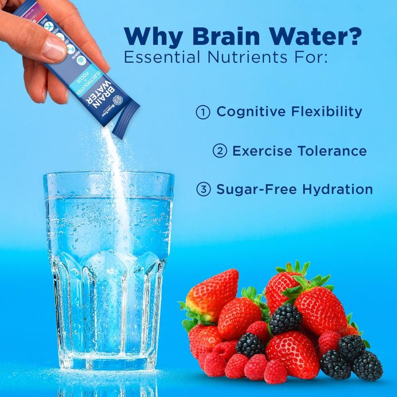 BrainTree Nutrition Brain Water Electrolytes for Energy and Focus -