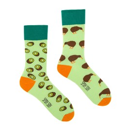 Spox Sox Casual Unisex Multicoloured Socks for Individualists - kiwi, size: 40-43
