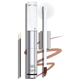 Wugbc Nude Lip Stain Peel Off & Lip Gloss Combo 2-in-1, Matte Lip Liner Stain Long Lasting Waterproof with Non-Stick Cup Nourishing Lip Gloss Set Easy to Use Highly Pigmented Color Lip Tint Makeup