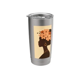 Feminist Black African American Woman Minimalist Design Stainless Steel Insulated Tumbler