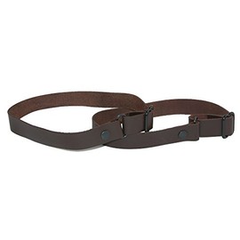 CTM® Men's Coated Leather Solid Color Adjustable Armband Sleeve Garter, Brown