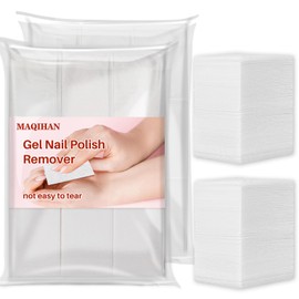 MAQIHAN 1000 Toallitas Removedoras De Esmalte De Uñas En Gel - Toallitas De Algodón Con Acetona Para Remover Esmalte De Uñas. Toallitas De Preparación Esenciales Para Técnicos De Uñas. Suministros Pro