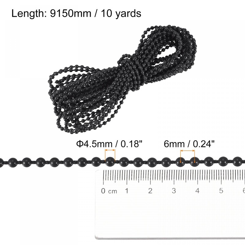 sourcing map Blinds Beaded Chain Cord, 10 Yards Roman Vertical