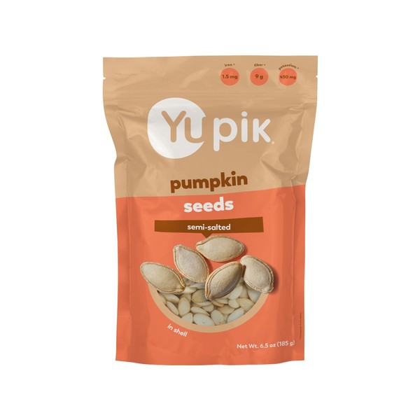 Yupik Semi-Salted Pumpkin Seeds in Shell, 6.5 Oz, Kosher, Gluten-Free