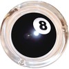 8 Ball Glass Ashtray - 4" Round