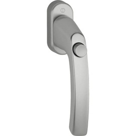 Hoppe LIÈGE 11780150 Window Handle with Push Button VK 7 x 40 Stainless Steel Effect W108 x L96
