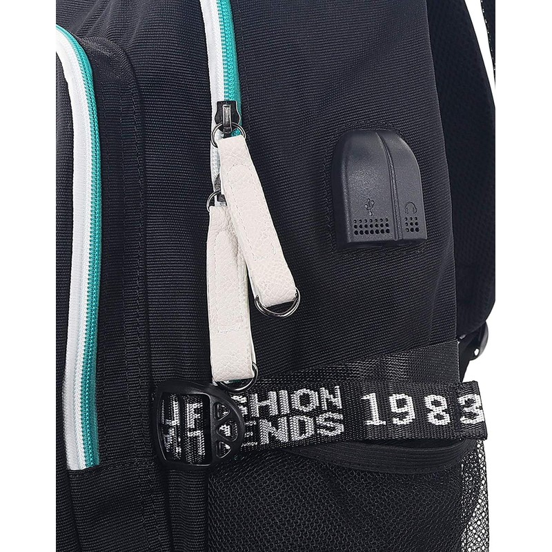 Roffatide Anime Backpack Printed College Bag Laptop Backpack with USB