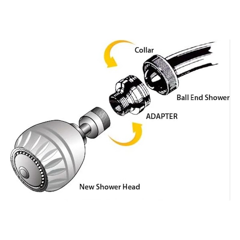 American Standard All 3 Ball End Shower Arm Adapter Set