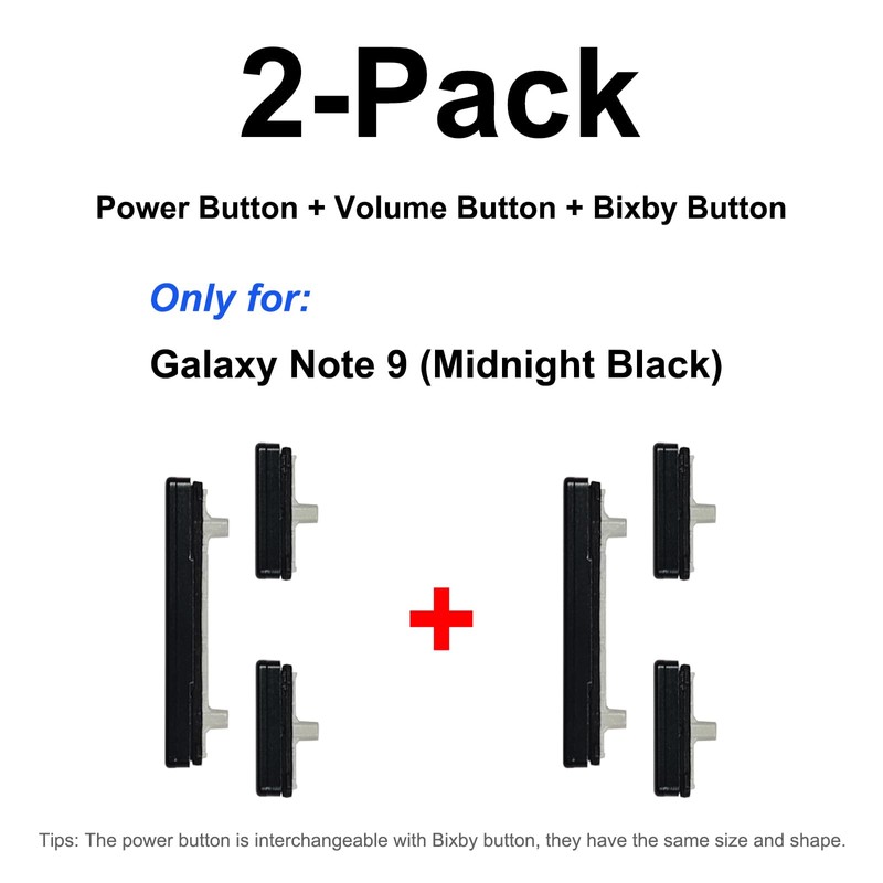2 Pack for Galaxy Note 9 Power Volume Button Replacement