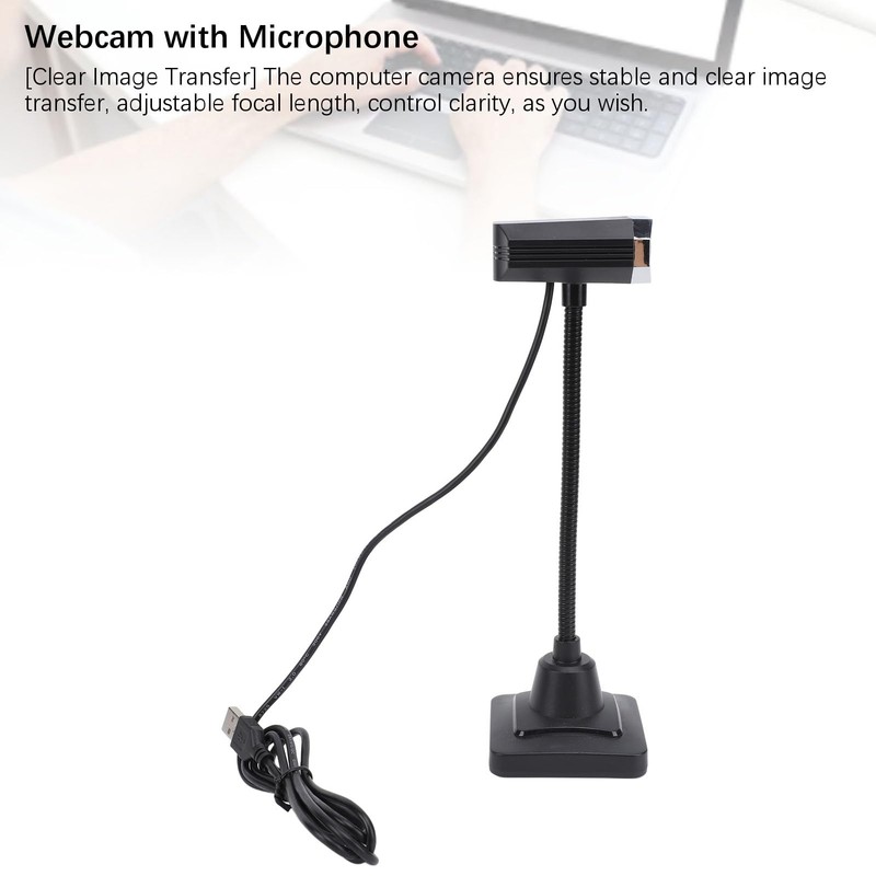 USB Webcam, 1280x720P USB Streaming Webcam with Microphone, Plug and