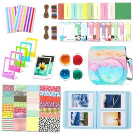 Leebotree Instant Cameras Camera Accessories Compatible with Instax Mini 12 Instant Camera Includes Bag/Album/Frame Sticker/Corner Sticker (Rainbow)