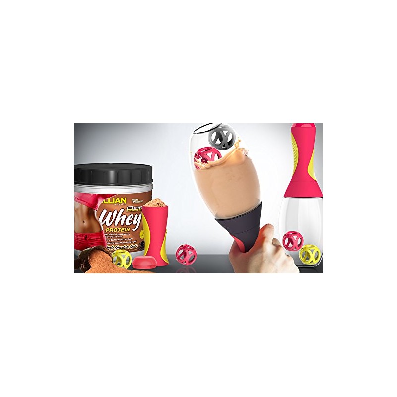 asobu サンバシェーカー プロテインシェイカー 600ml レッド&イエロー ANDSS-RY