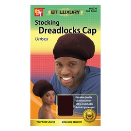 Unisex Stretchable Dreadlocks Cap – Soft, Lightweight, Durable, and Comfortable for Nighttime Wear (US, Alpha, One Size, Big, Dark Brown)