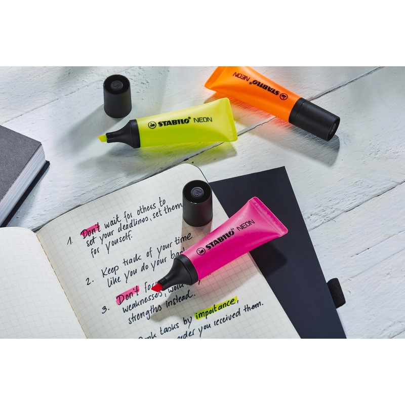 Highlighter - STABILO NEON - Box of 10 - Green