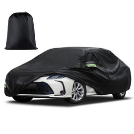 Migaven 6 Layers Car Cover Custom Fit for Toyota Corolla 2000-2023, Honda Civic 1991-2023, Waterproof Full Exterior Cover Rain Sun Hail Protection with Door Zipper