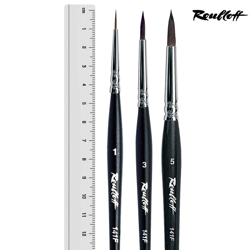 Roubloff Pack of 3 Professional Brush Set in Sizes 1-3-5