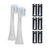 6x Megasonex Brush Heads Zig-Zag Medium