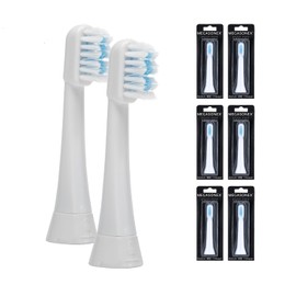 6x Megasonex Brush Heads Zig-Zag Medium