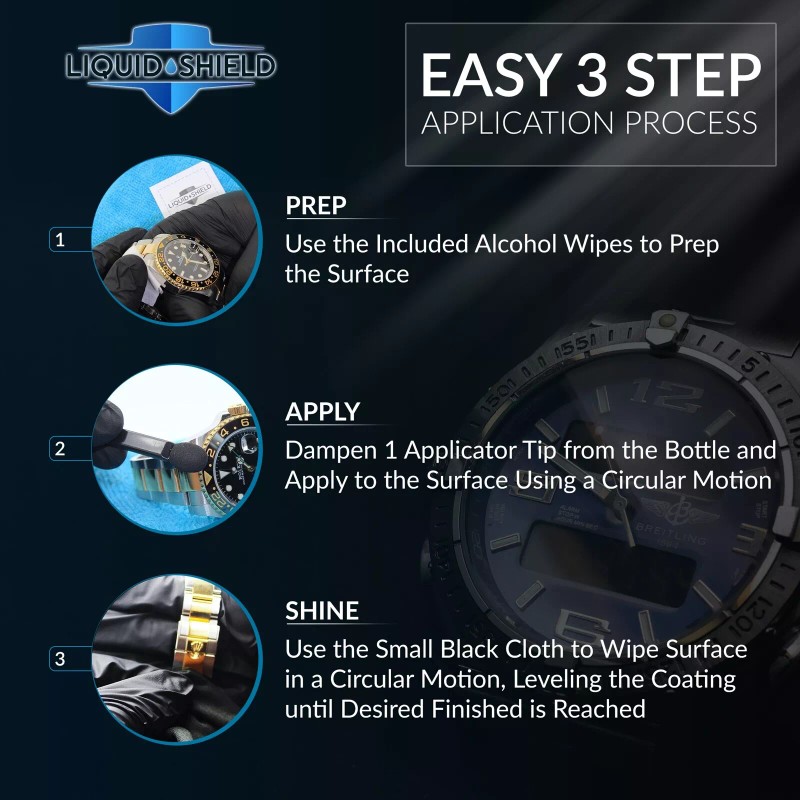 Liquid Shield Watches Jewelry Rings Protective Cleaner Coating Kit Protect